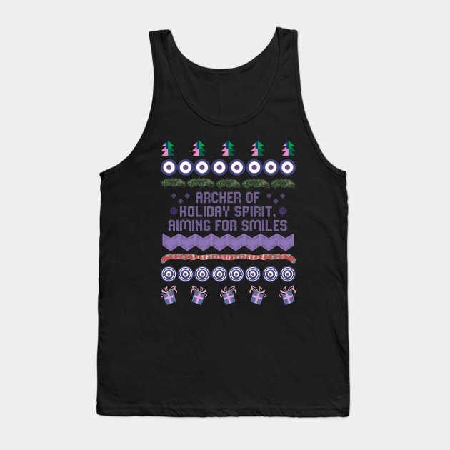 Archer of Holiday Spirit - Aiming for Smiles Tank Top by LopGraphiX